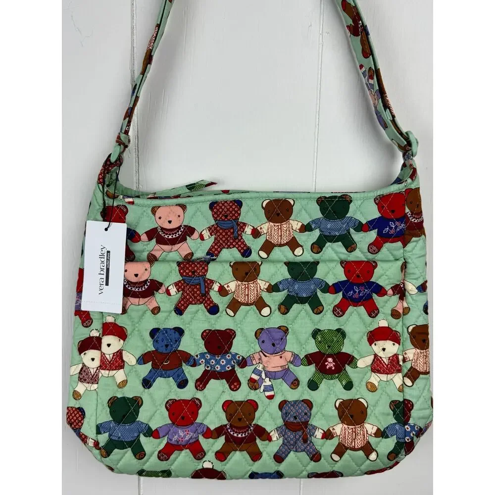 Vera Bradley Toasty Teddies Essential XL Crossbody, NWT